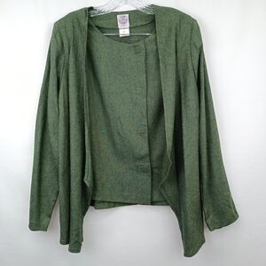 Kim Bernardin Vintage Haute Parisian Wool Blend Snap Front Layered Top Sz.M